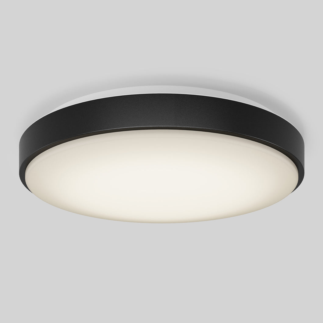 Sunraker 10 in. LED modern flush mount light black