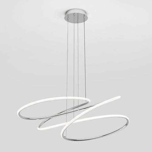 Swirl Butterfly LED contemporary pendant light 3 CCT chrome