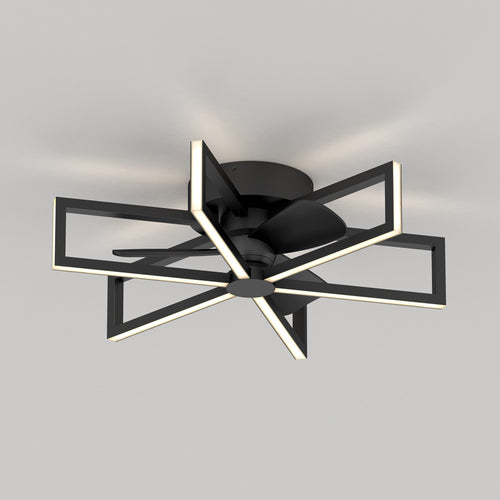 Swirl 26 in. LED modern ceiling fan 3 speeds - with remote