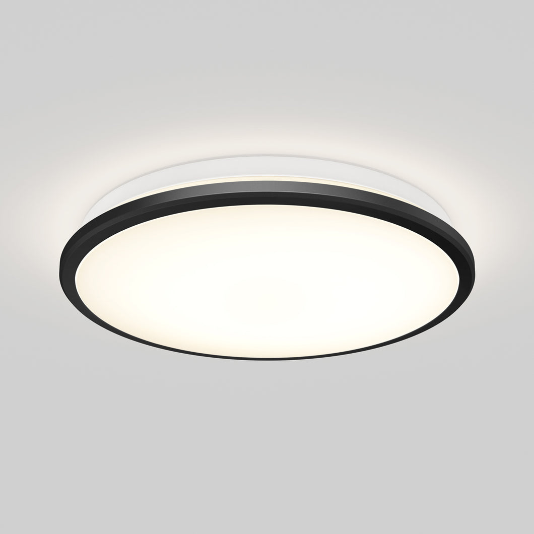 Vera 13 in. LED modern flush mount light black