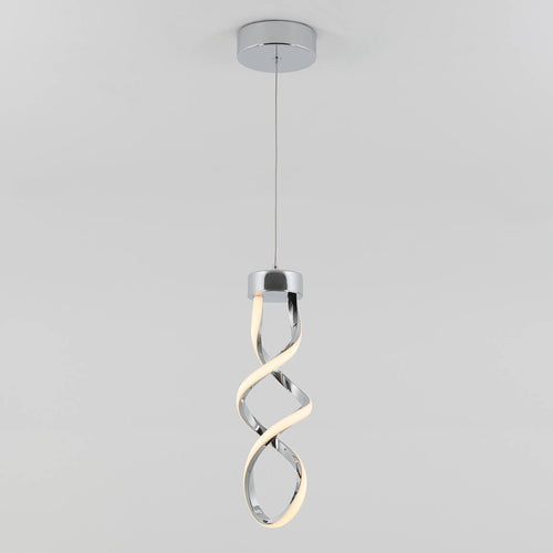 Mini Swirl Integrated LED Pendant Light Chrome