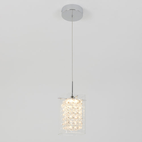 Crystal Cube 1-Light LED Pendant Light