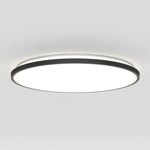 Europa 21 in. LED modern flush mount light black with remote
