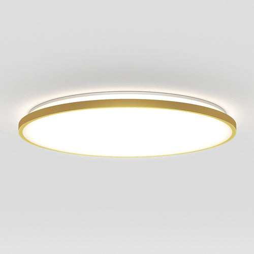 Europa 21 in. LED modern flush mount light gold with remote