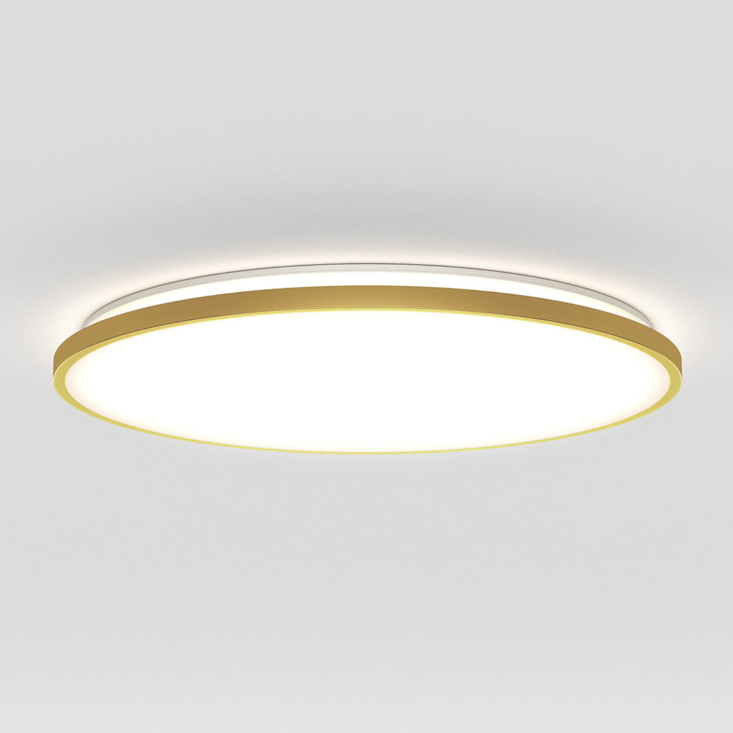 Europa 21 in. LED modern flush mount light gold with remote