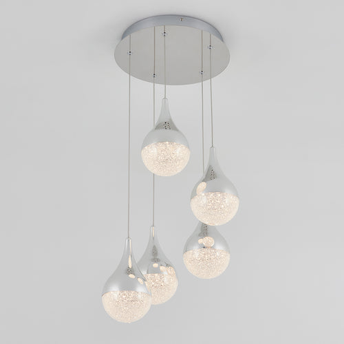Glitzer 5 Light Integrated LED Pendant