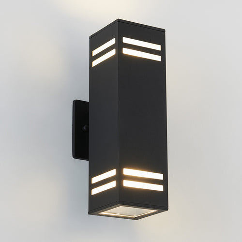Strike Black Outdoor Wall Light