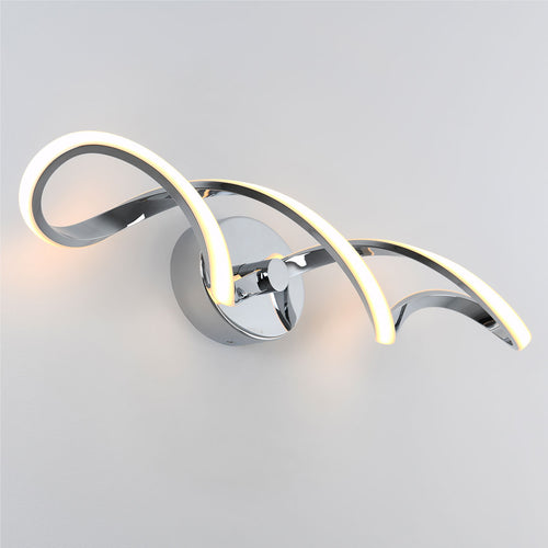 Swirl Integrated LED Vanity Light Chrome