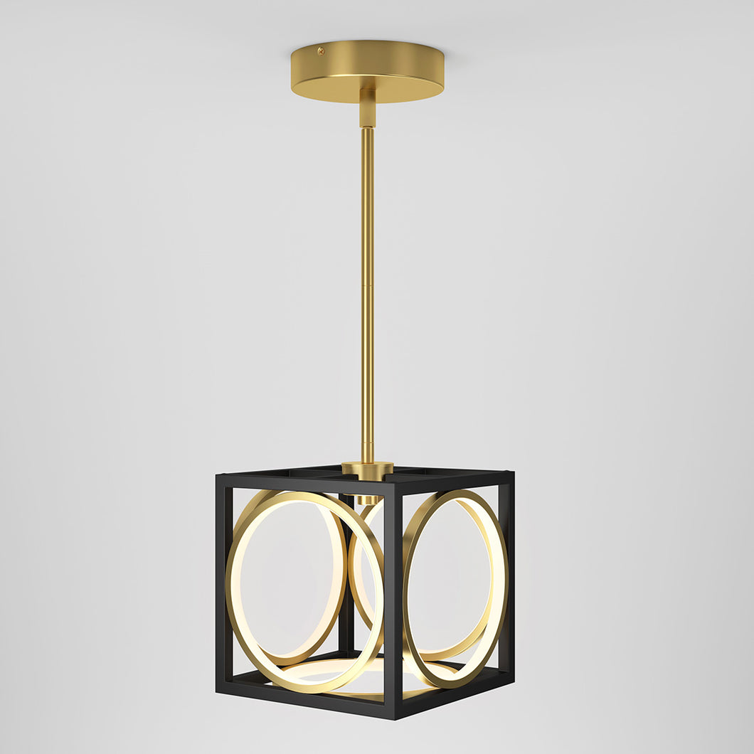 Suspension LED Astoria Noir et Or
