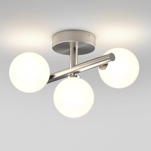 Plafonnier LED intégré Bloom, nickel brossé