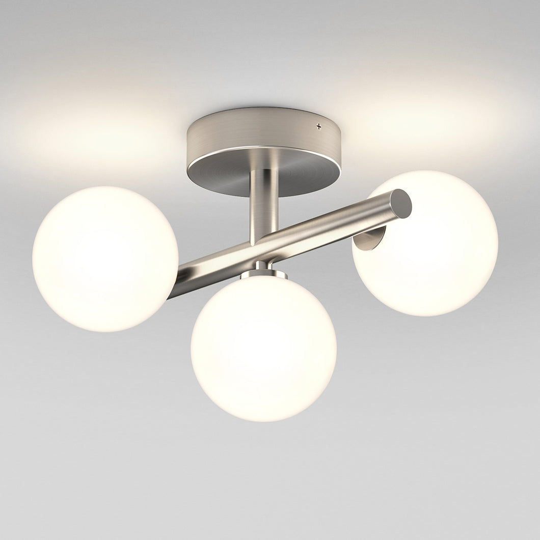 Plafonnier LED intégré Bloom, nickel brossé