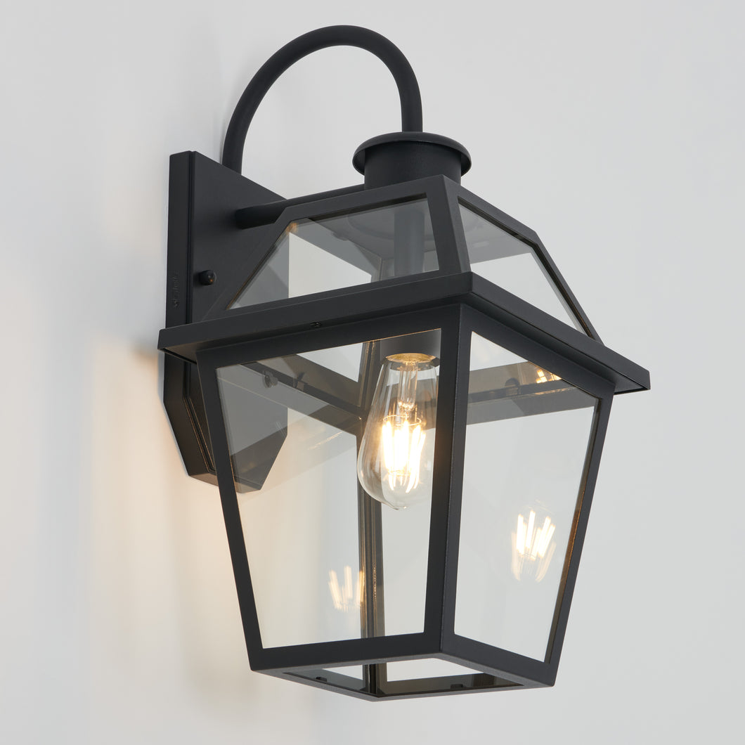 Colonial Outdoor Wall Lantern Light Black