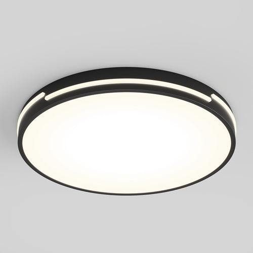 Delray 15.7 in. LED modern flush mount light 5 CCT black