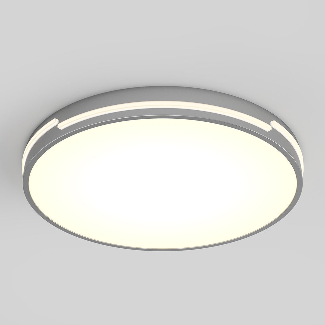Delray 15.7 in. LED modern flush mount light 5 CCT chrome