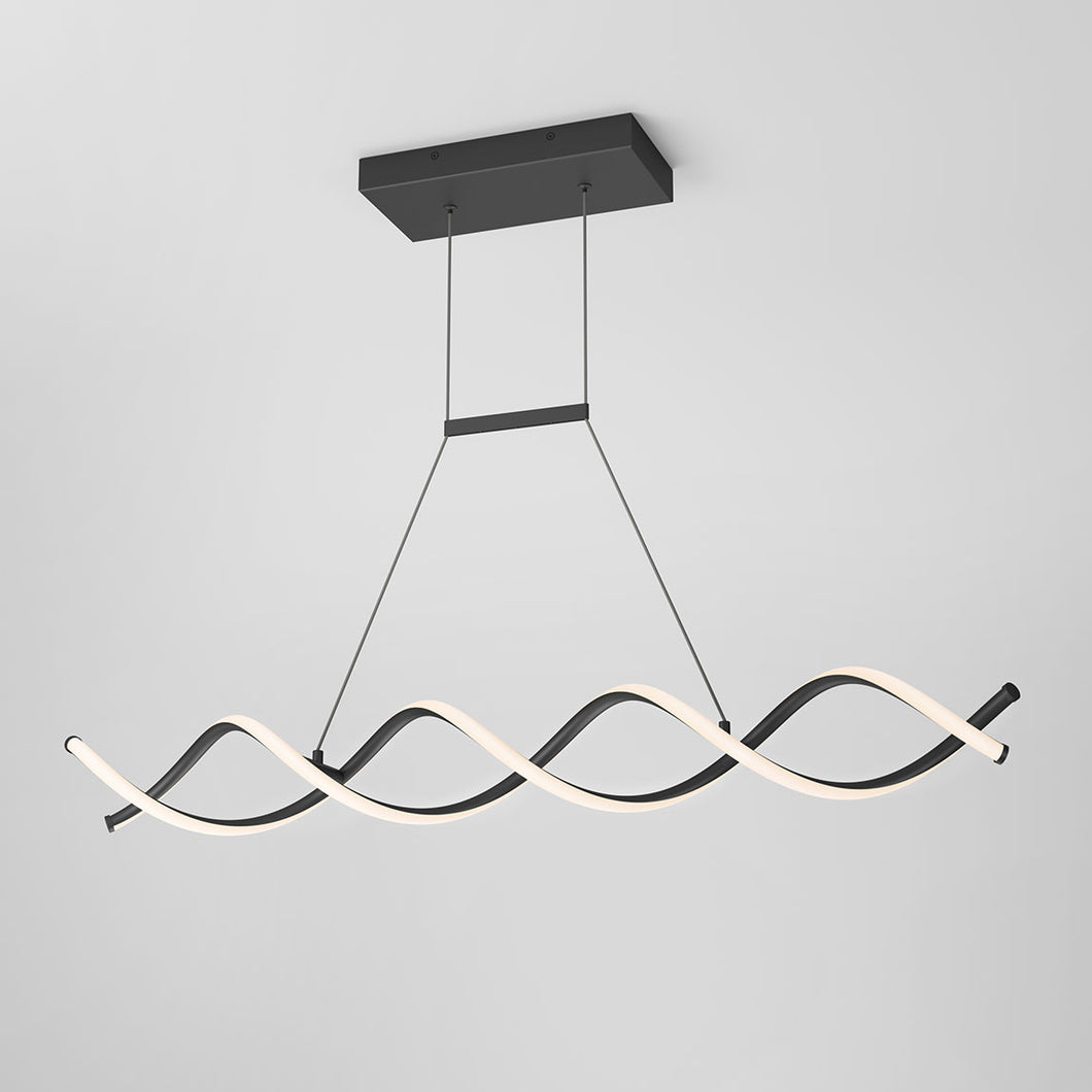 DNA Linear Integrated LED Pendant Light Black