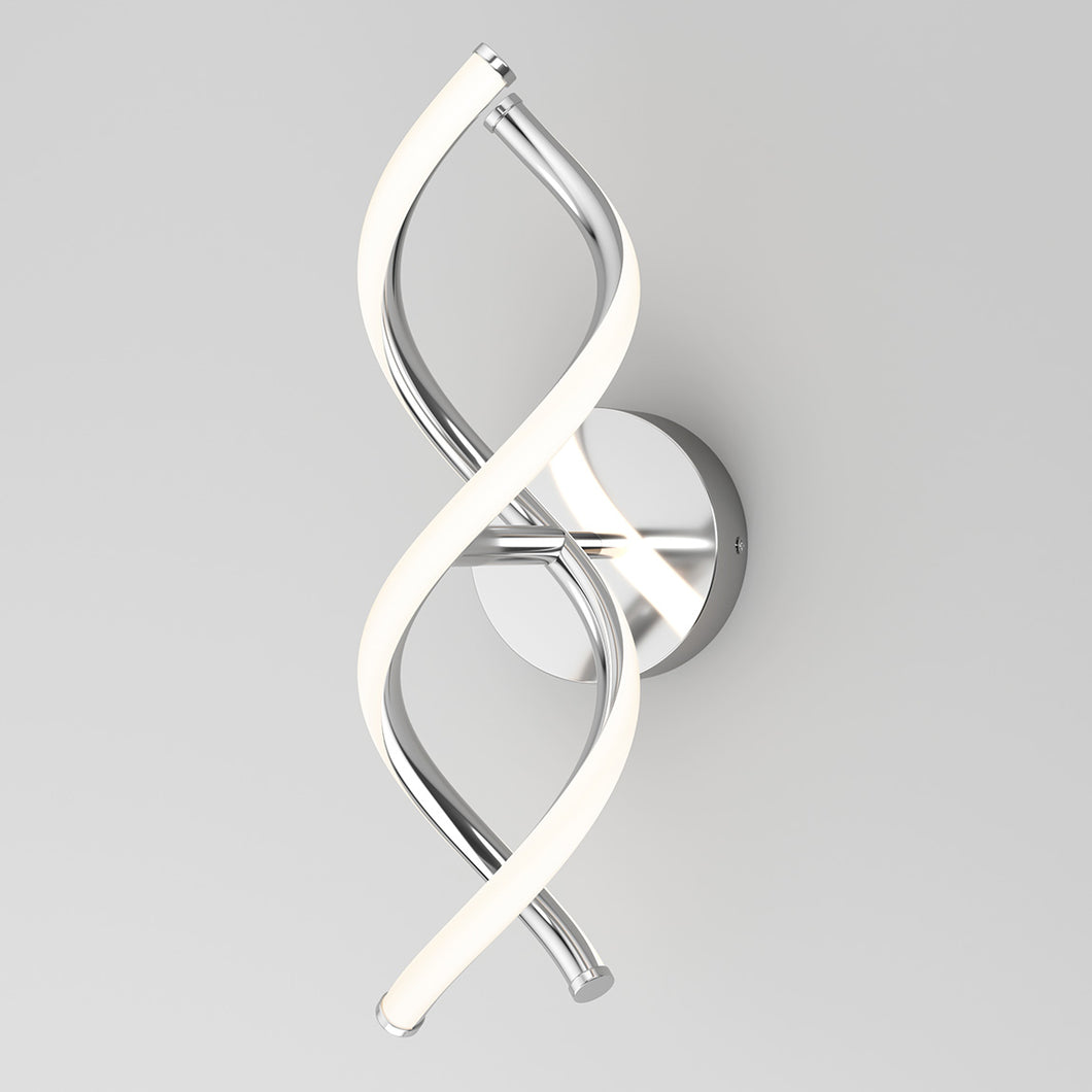 DNA LED modern wall sconce 3 CCT chrome