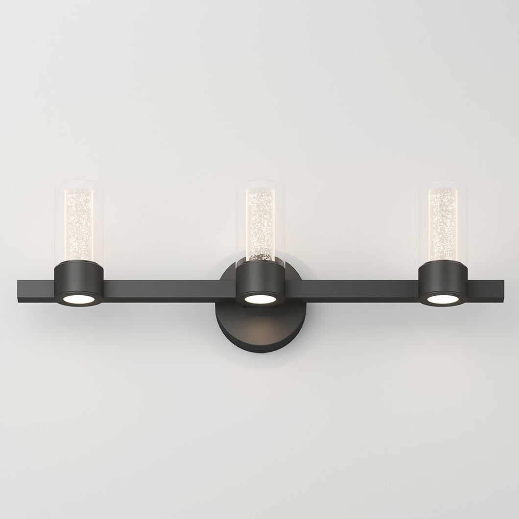 Novello LED modern bathroom vanity light black