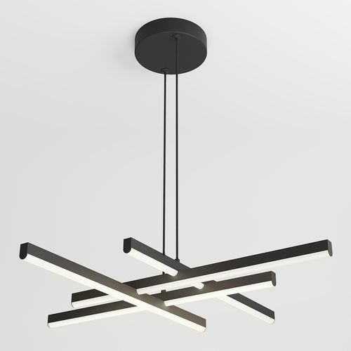 Grid Integrated LED Pendant Light Black