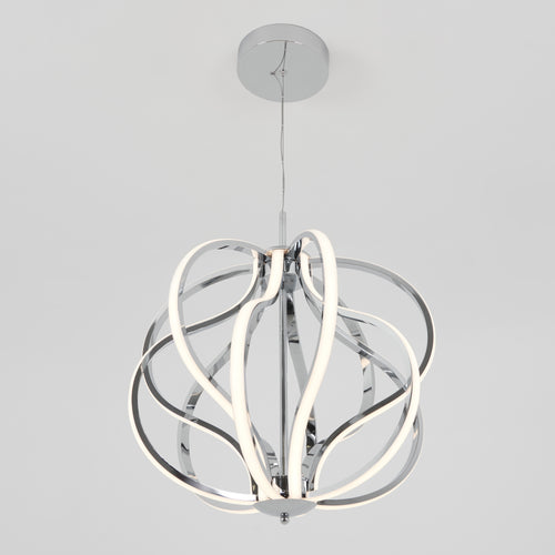 Meridian Integrated LED Pendant Light Chrome