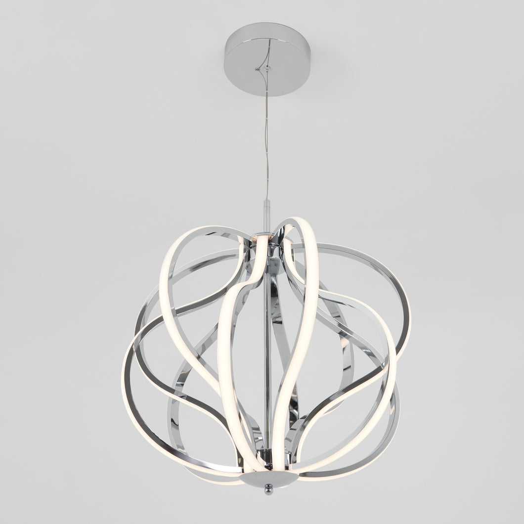 Meridian Integrated LED Pendant Light Chrome