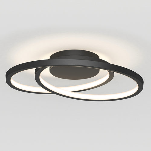 Salto Integrated LED Flush Mount Black