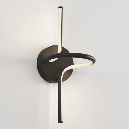 Swirl Integrated LED Sconce Black