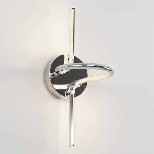 Swirl Integrated LED Sconce Chrome