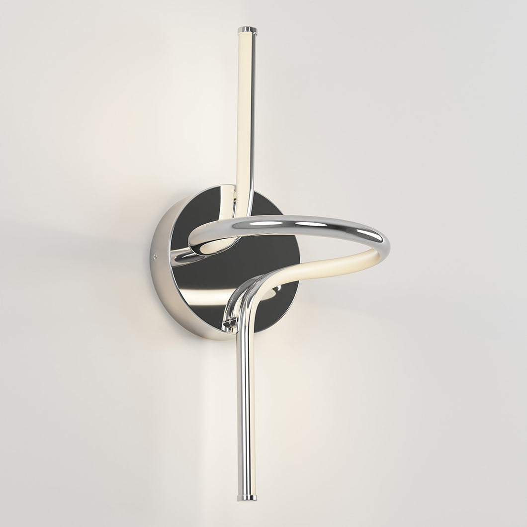 Swirl Integrated LED Sconce Chrome