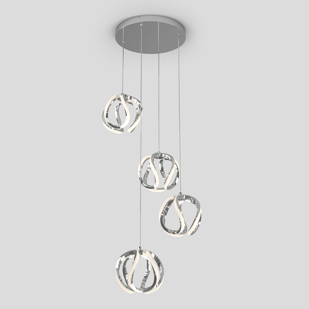 Vivaldi Integrated LED 4 Light Pendant Chrome