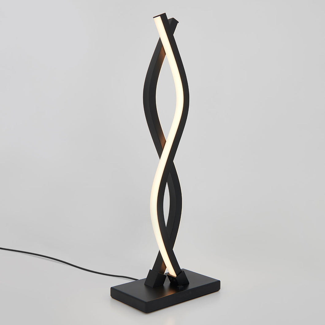 Wave Black LED Table Lamp