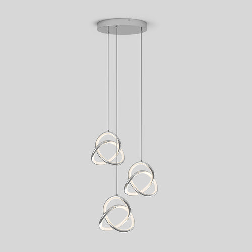 Zephyr 3-Light LED Pendant Chrome